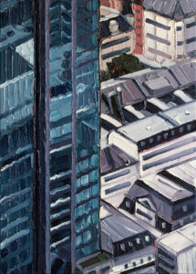 Frankfurt #07 Gallileo, 2019, 70 x 50 cm, Nessel auf Keilrahmen, Ölfarbe