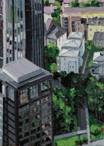 Frankfurt #10 T11, 2019, 70 x 50 cm, Nessel auf Keilrahmen, Ölfarbe