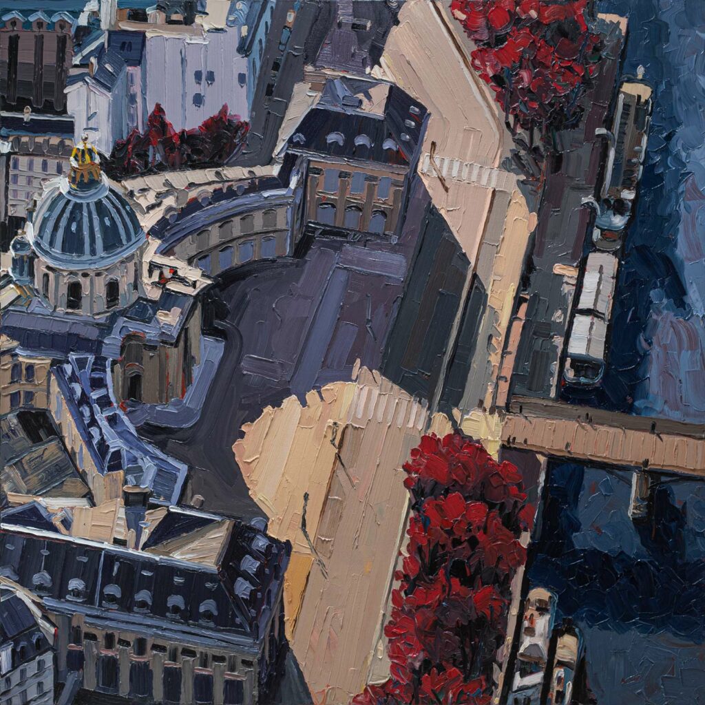 Ölbild mit dem Titel "Paris Quai de Conti" von 2020