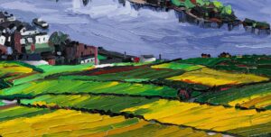 Mittelrheintal #03 (Detail), 2021, 90 x 180 cm, Nessel auf Keilrahmen, Ölfarbe