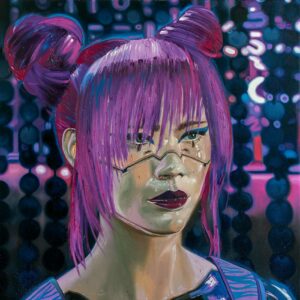 oil painting Rita Wheeler Cyberpunk
