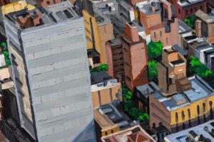 Ein Bild aus der Serie „Reisetagebuch“ von Oliver Weiller; A part of the oil painting series »Reisetagebuch« from Oliver Weiller