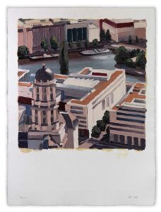 Ölgemälde auf Büttenpapier: Berlin